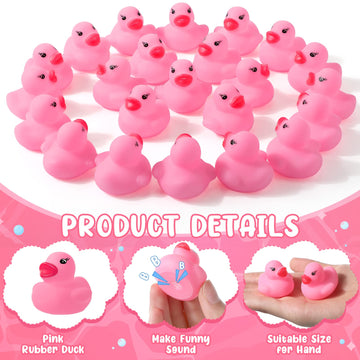 Chitidr 200 Pieces Mini Rubber Duck In Bulk Squeaky Rubber Ducks Bath Toys Tiny Float Bathtub Duckies Baby Shower Party Favor Fo