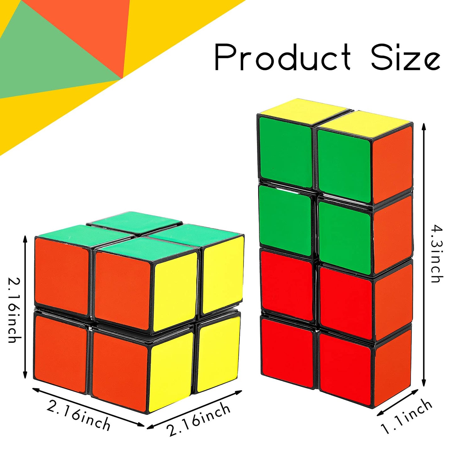 4 Pieces 2 In 1 Combo Cube Toy Magic Star Cube Transforming Infinity Geometric Puzzle Toys Cool Mini Shape Transforming Item For Teens And Adults