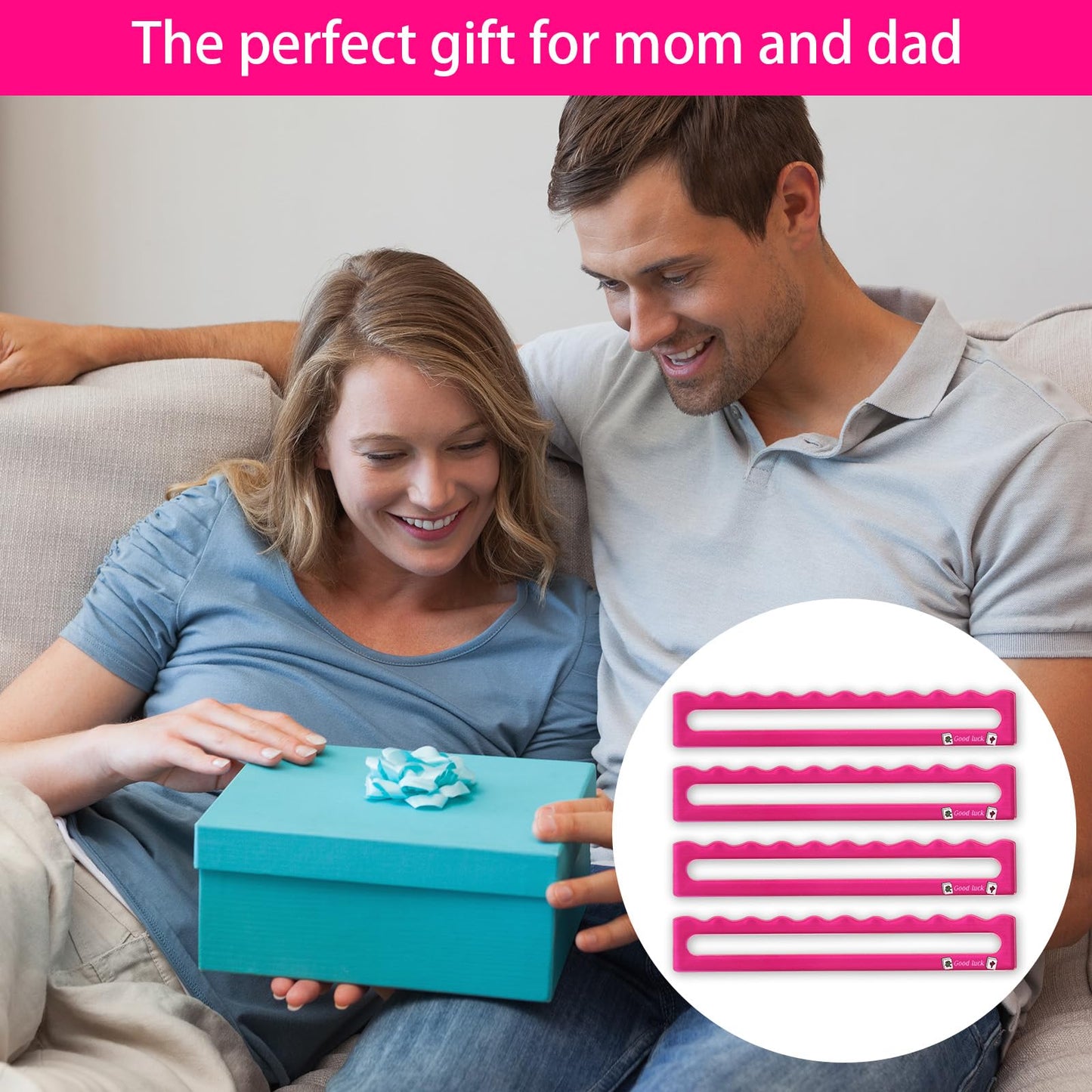 BOXOB 4pcs Mah Jongg Line Finder Bright Mahjong Card Line Guide & Reader Acrylic Mahjong Gifts Accessories for Players (Rose Pink)