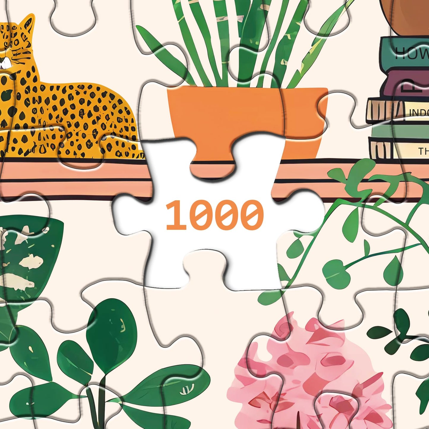 The Botanic Haven Puzzles For Adults 1000 Pieces, Nature Plant Jigsaw Puzzle Botanical Houseplant Puzzle, Green Potted Puzzle Plants Weed Puzzle For Adults