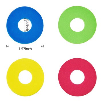 Sumind 120 Pieces Foam Disc Shooter Flying Foam Disc Toy For Remote Control Robot Toy, Red, Blue, Yellow, Green