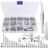 Allinrc 286Pcs Rc Screw Kit M2.5 M3 M4 Hex Screws Washers Lock Nuts Body Clips Wheel Pins Cross Wrench Hardware Fastener For 1/1