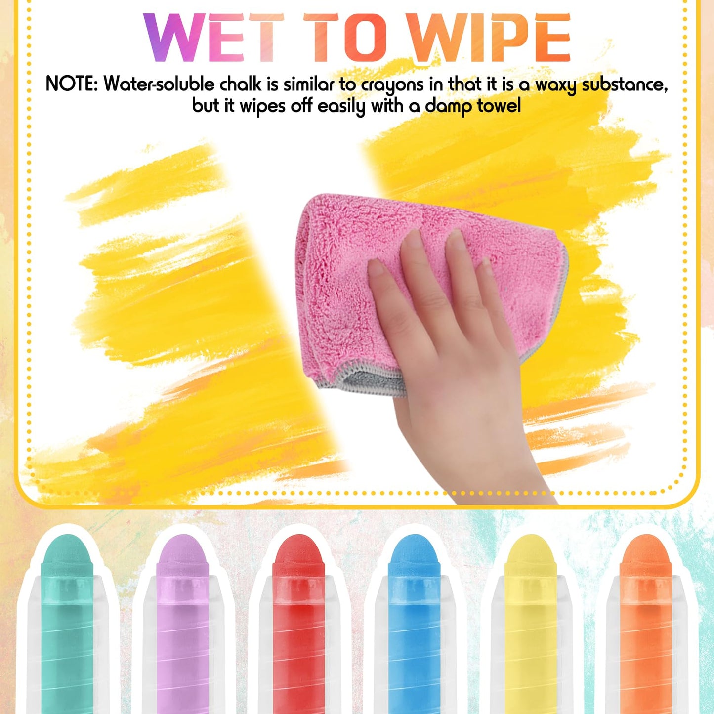 Haoyond Dustless Chalk for Kids, Non-Toxic Washable Toddlers Chalks, Chalkboard Chalk Pen With Holder for Blackboard Drawing Wri