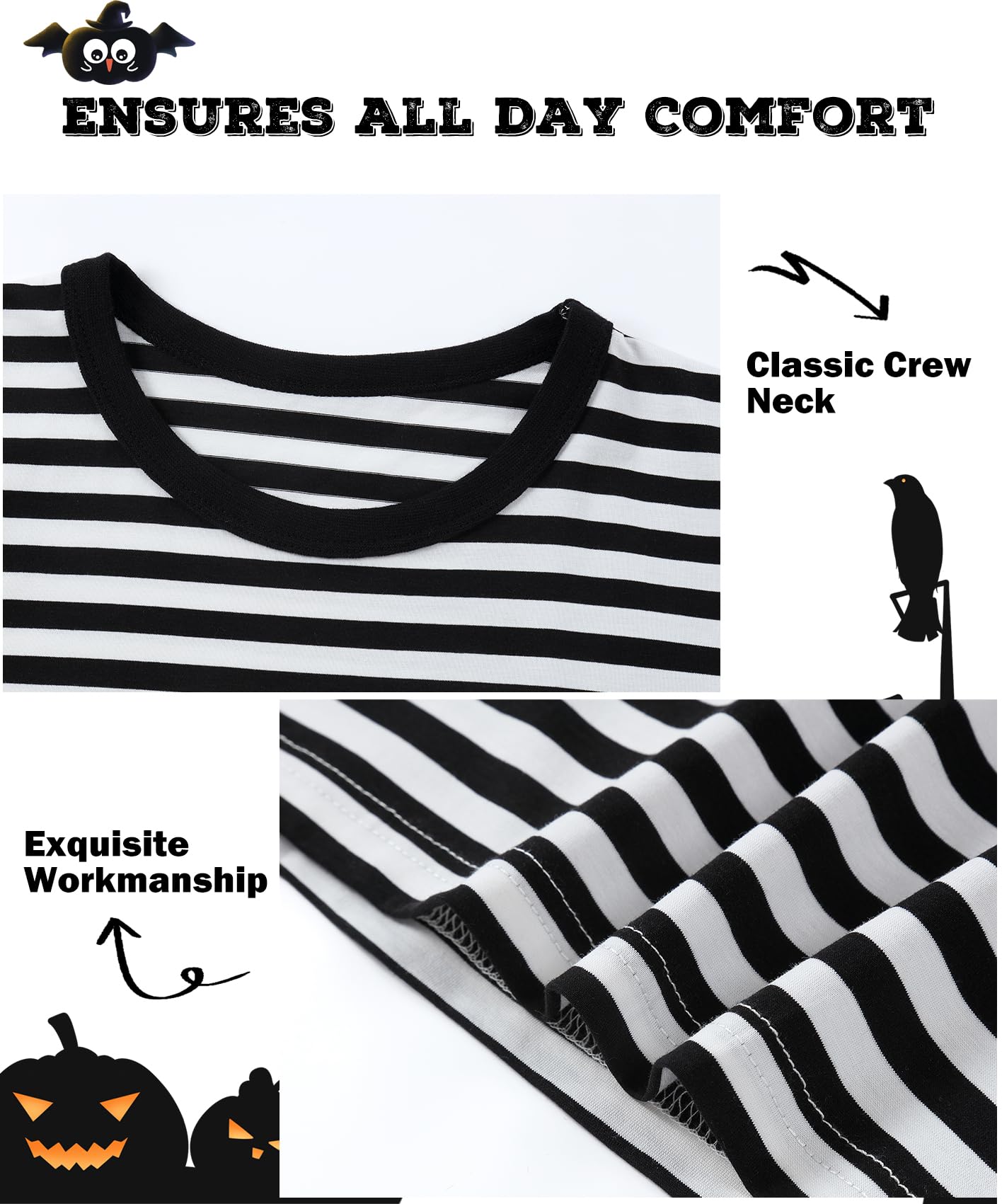 Meriabny Addams Family Costumes For Kids Boy 7 8 Years Old Pugsley Addams Costume For Boys Halloween Costume With Black And Whit