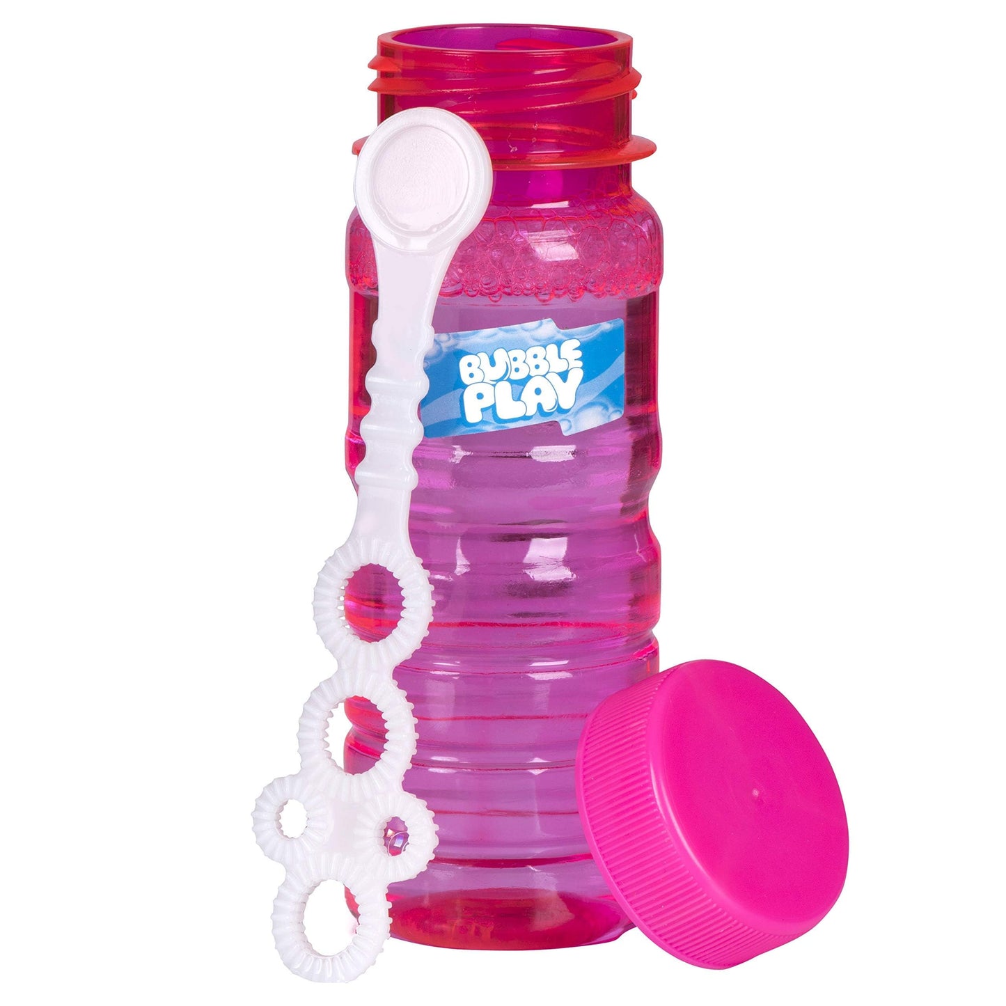 BubblePlay Bubble Bottle 36 Pack - 4oz Bubbles for Kids, 5 Hole Bubble Wand Blower, Bubble Solution with Wands - Outdoor Summer