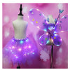 Purfeel Girls Led Light Up Angel Wings Kids Butterfly Wings Costume 4Pcs Sets Purple
