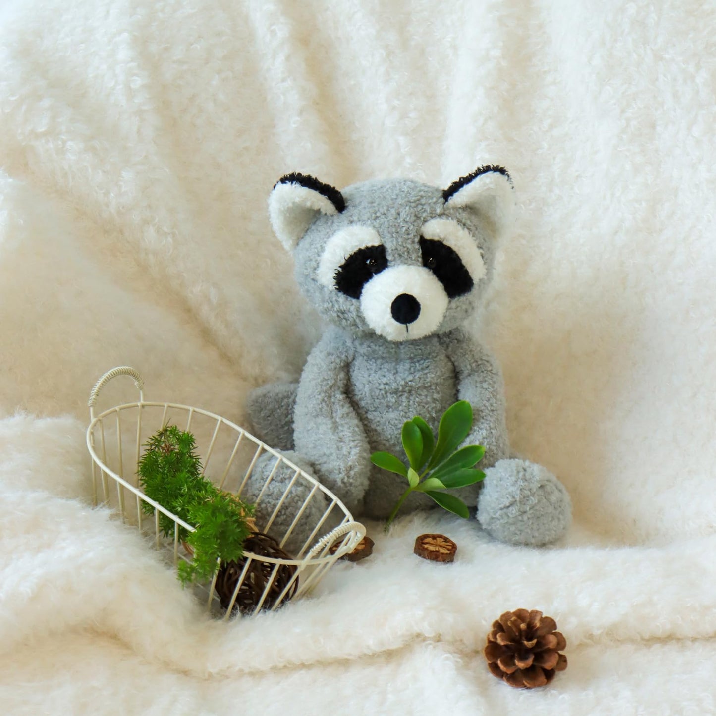 Apricot Lamb Toys Plush Velvet Raccoon Stuffed Animal Soft Cuddly Perfect For Child (Velvet Raccoon,10 Inches)