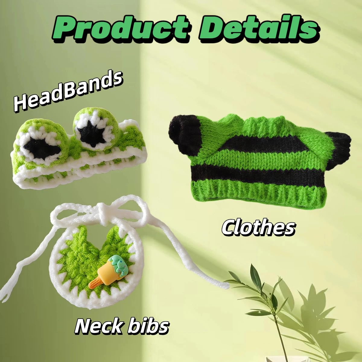 Cgq Labubu Fashion Ensemble,Clothes For Labubu ,3 Piece Sets Frog Fashion Accessoriesfor Labubu Dolls Clothes.