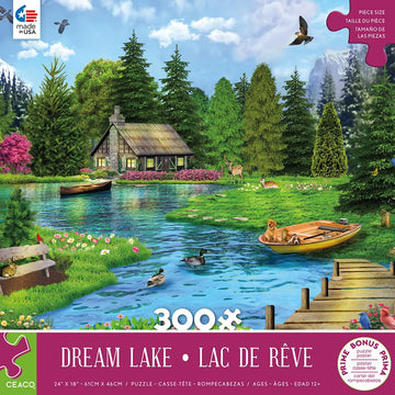 Ceaco 300 Piece Jigsaw Puzzle - Dream Lake - 24x18 in Multicolor Cardboard - Model 2215-22