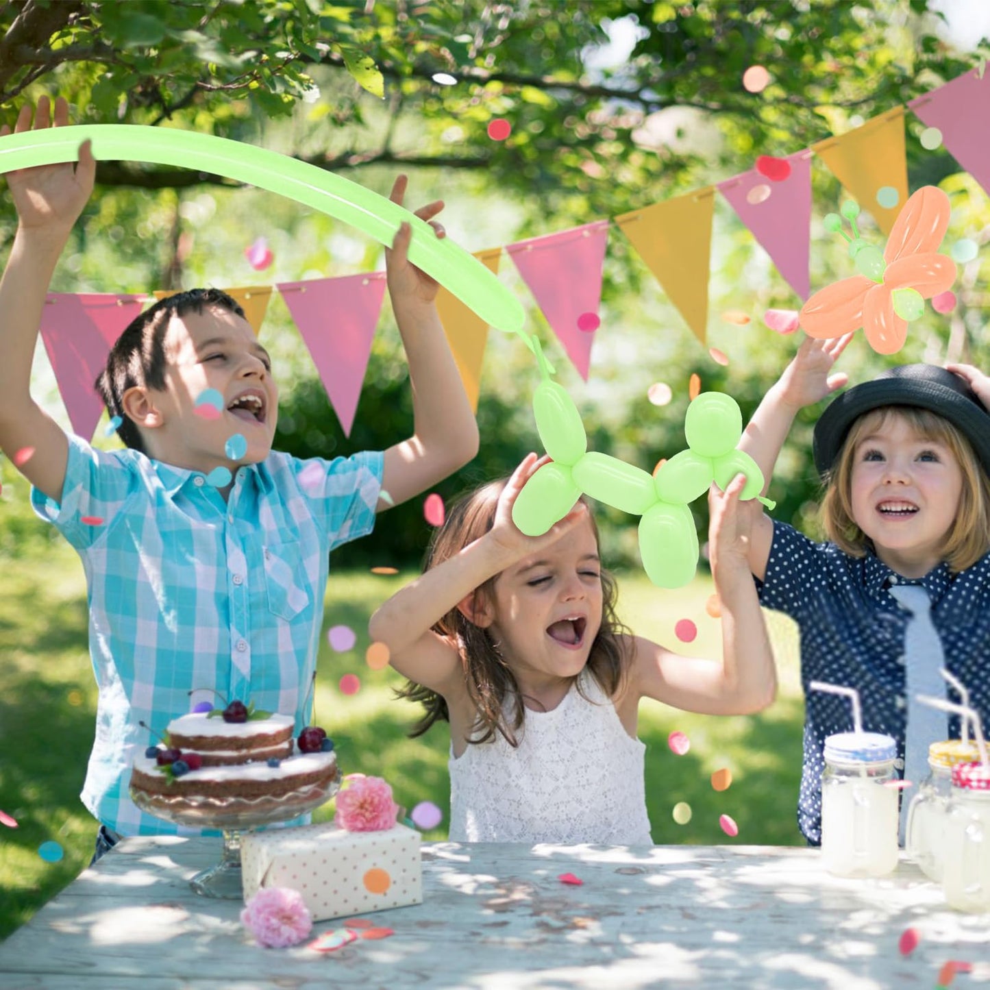 260 Long Balloons 100 Pack Pastel Green Twisting Animal Balloons Thickening Latex Modeling Long Magic Balloons For Animal Model