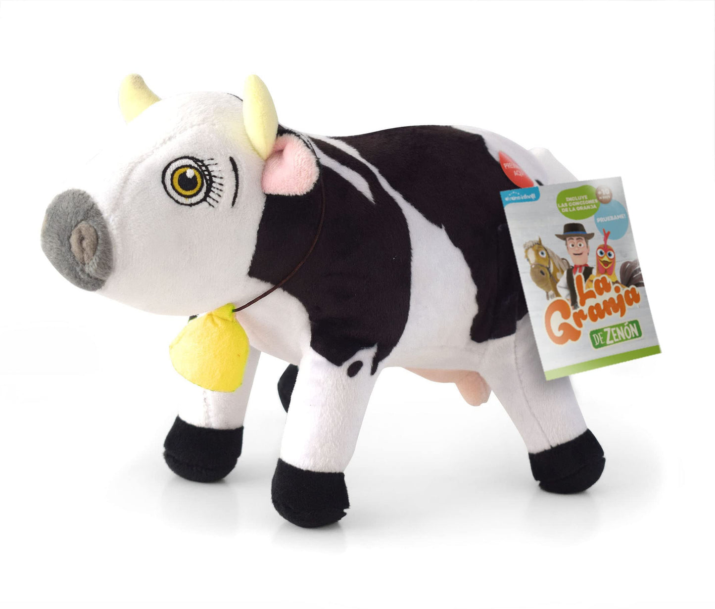 La Granja De Zen N Vaca Lola Musical Stuffed Animal 8-Inch Soft And Huggable Plush Toy With Music, Beloved El Reino Infantil Ch