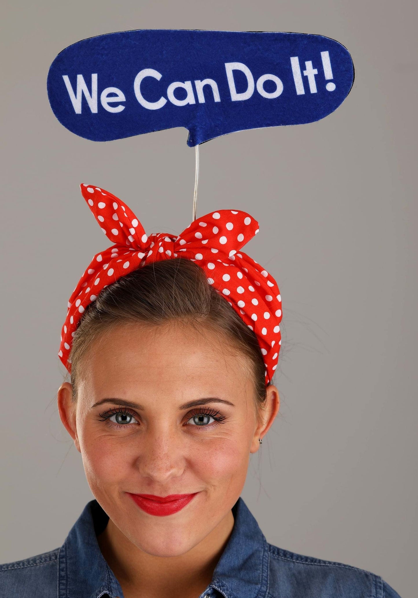 Elope Costume Kit For Rosie The Riveter - Headband, Name Tag, And Pin, Mechanic Hallwoeen Outfit