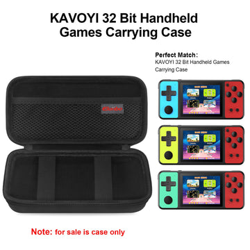 Elonbo Carrying Case for KAVOYI/TEBIYOU/Beico 32 Bit Handheld Games Portable Arcade Gaming Player Travel Storage Cover Electronic Video Games Toy Organizer Holder Bag Black