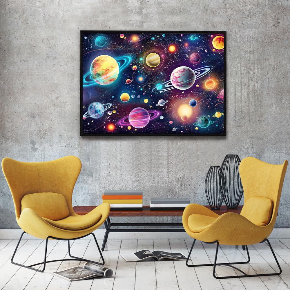 Huadada Jigsaw Puzzles For Adults 1000 Piece Jigsaw Puzzles For Adults Challenging Game With Letters On Back (Mysterious Universe)