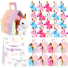 Blueweenly 73 Pcs Adopt a Unicorn Party Favors Set for Girl Mini Plush Unicorn Stuffed Animal Gift Box Adoption Card 1 Animal Si