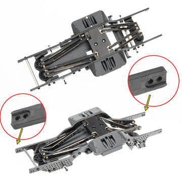 Rampcrab Carbon Fiber Chassis Kit For Scx24, 7 Angled Skid, Lcg Chassis Kit For Axial Scx24 C10, Jlu, Bronco, Upgrade Part