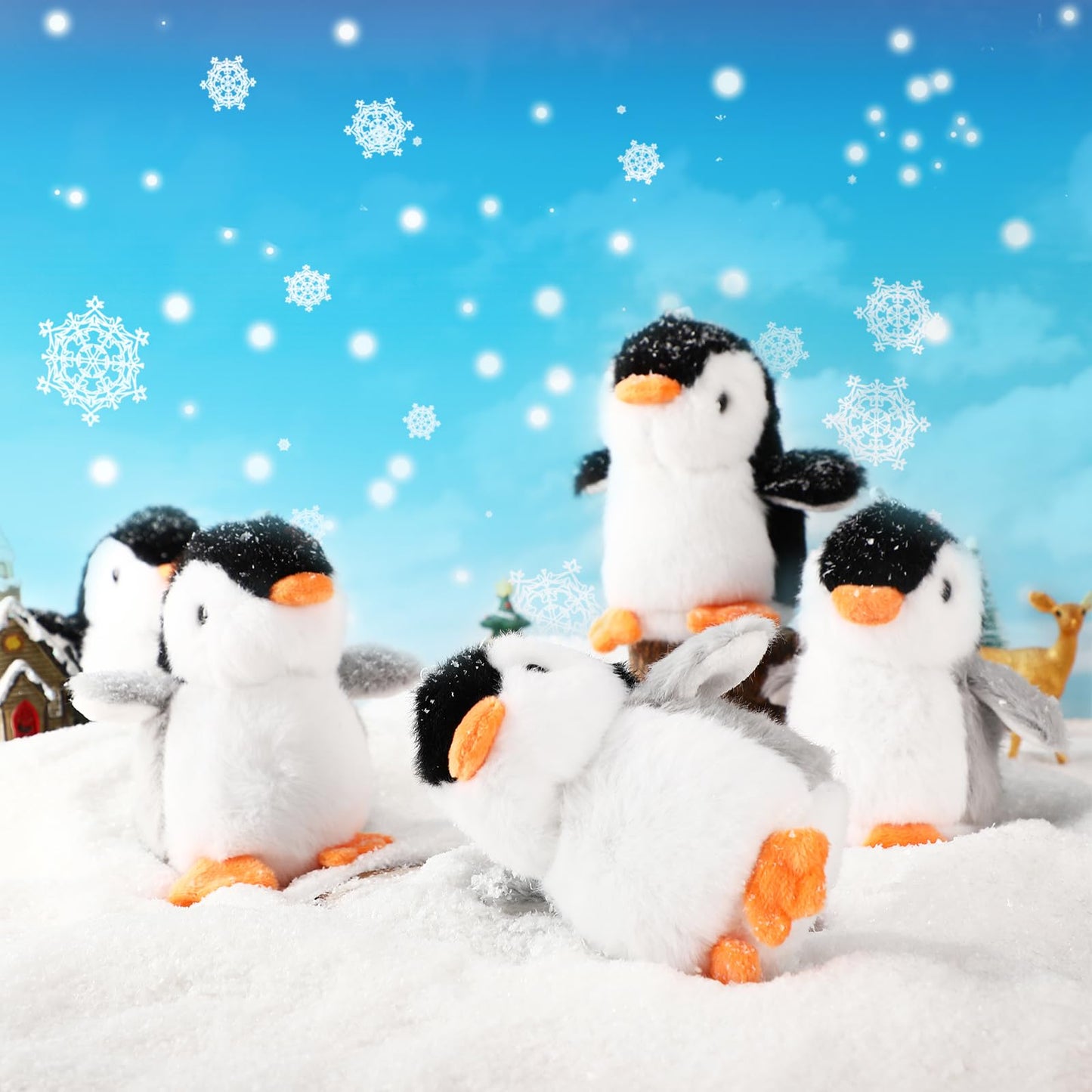Kasyat 12 Pieces Mini Plush Penguin Stuffed Toys Animal, Cute Small Baby Penguin Stuffed Doll Keyholder Bag Pendant Birthday Party Favor Present For Mother'S Day Boys Girls Gifts(Classic Style)