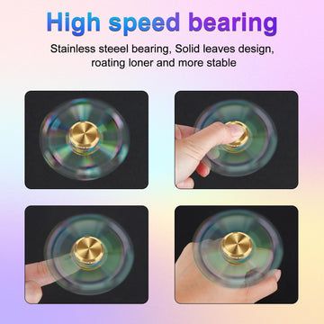 ATESSON Fidget Spinners Toy Ultra Durable Stainless Steel Bearing High Speed 2-5 Min Precision Brass Metal Finger Spinner EDC ADHD Stress Relief Anxiety Relieves Reducer for Kids and mature-themeds