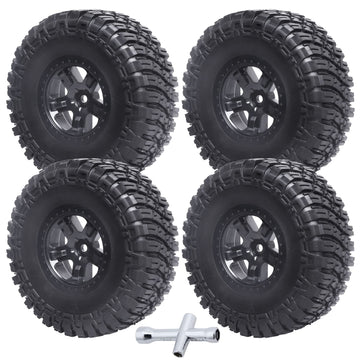 CrazyHobby RC Short Course Truck Wheels and Tires with Foam Inserts for 1/10 Traxxas Slash 4X4 BL-2S 2WD Losi Tenacity TT Baja R