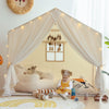 Kids Play Tent, Kids Tent Large Princess Castle Pompoms Play Tent Indoor Playhouse Tent For Girl, Come With Star Lights