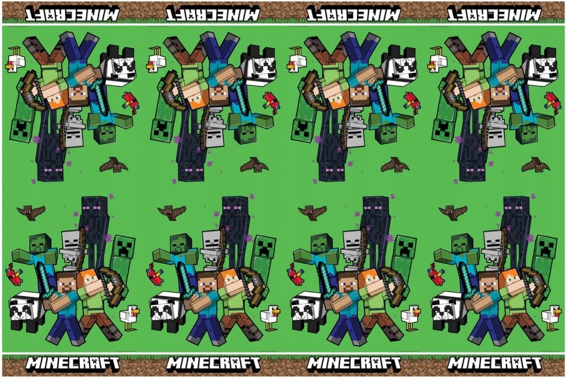 PROCOS Minecraft Plastic Party Tablecover (70x47in / 180x120cms)