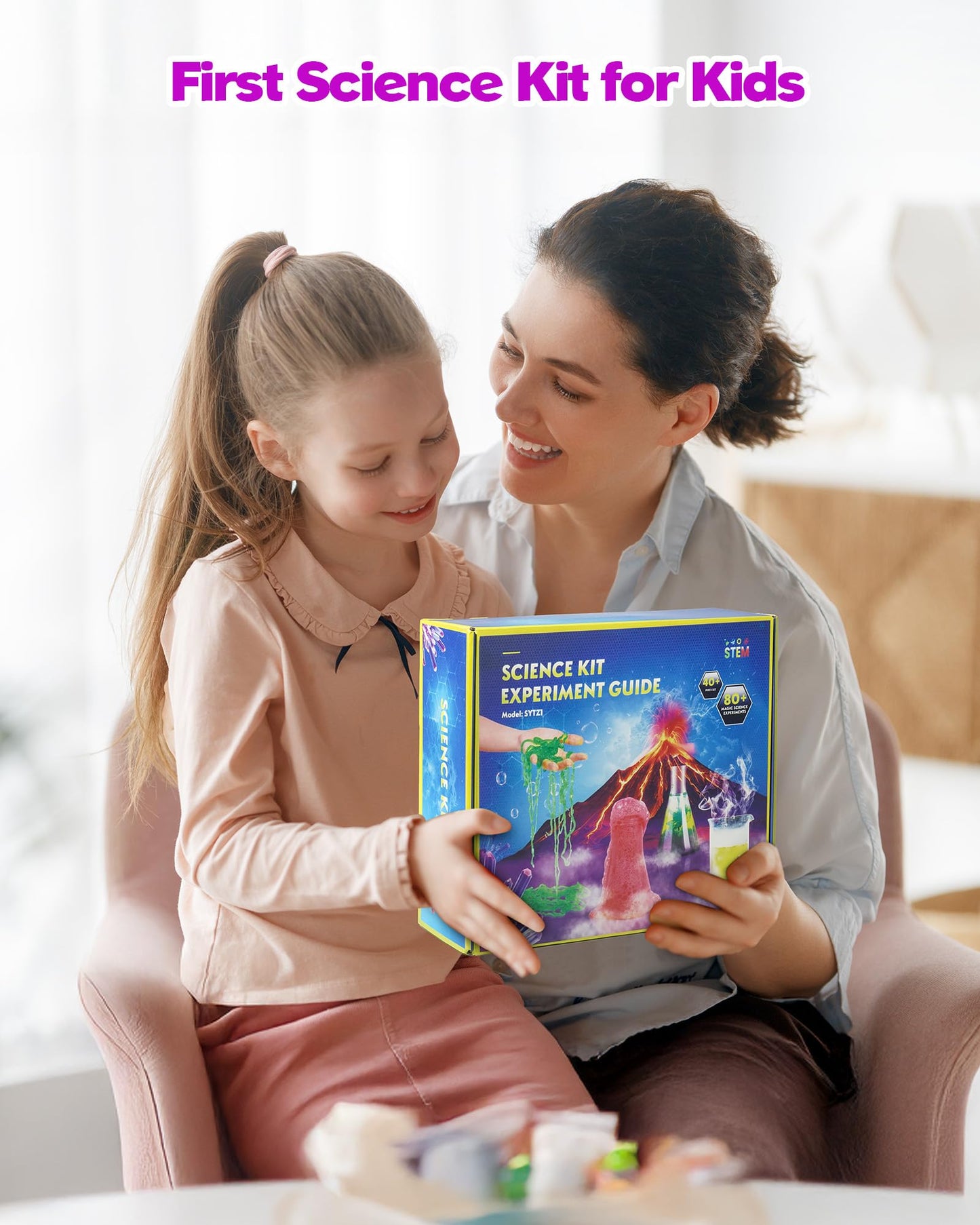 80+ Science Experiment Kit For Kids Ages 5-6-7-8, Stem Learning And Educational Toys, First Science Kit For Boys Girl Birthday G