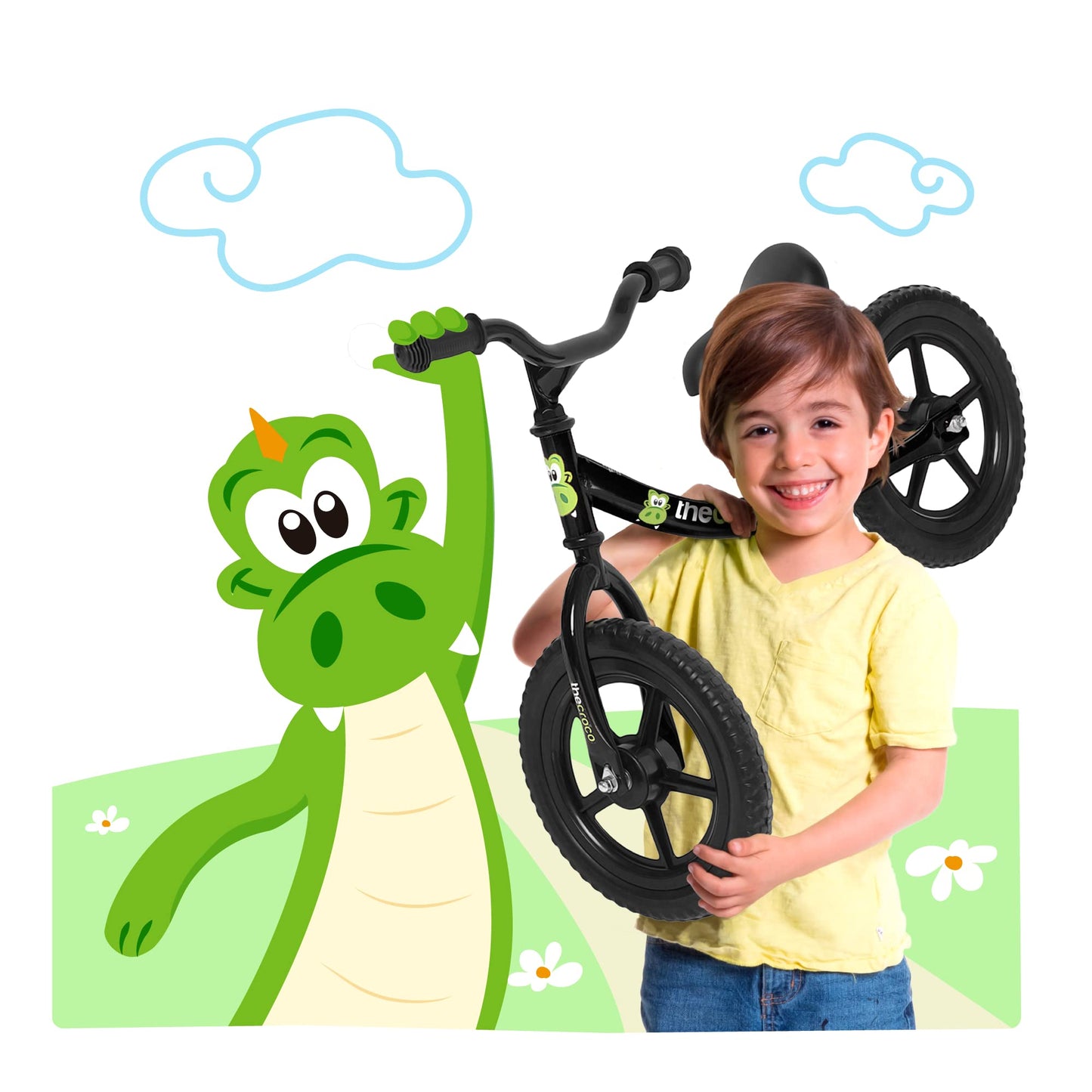 The Original Croco Ultra Lightweight And Sturdy Balance Bike.3 Models For 2, 3, 4, And 5-Year-Old Kids. Unbeatable Features. Toddler Training Bike, No Pedal (Very Black, Sturdy 12 Inch)