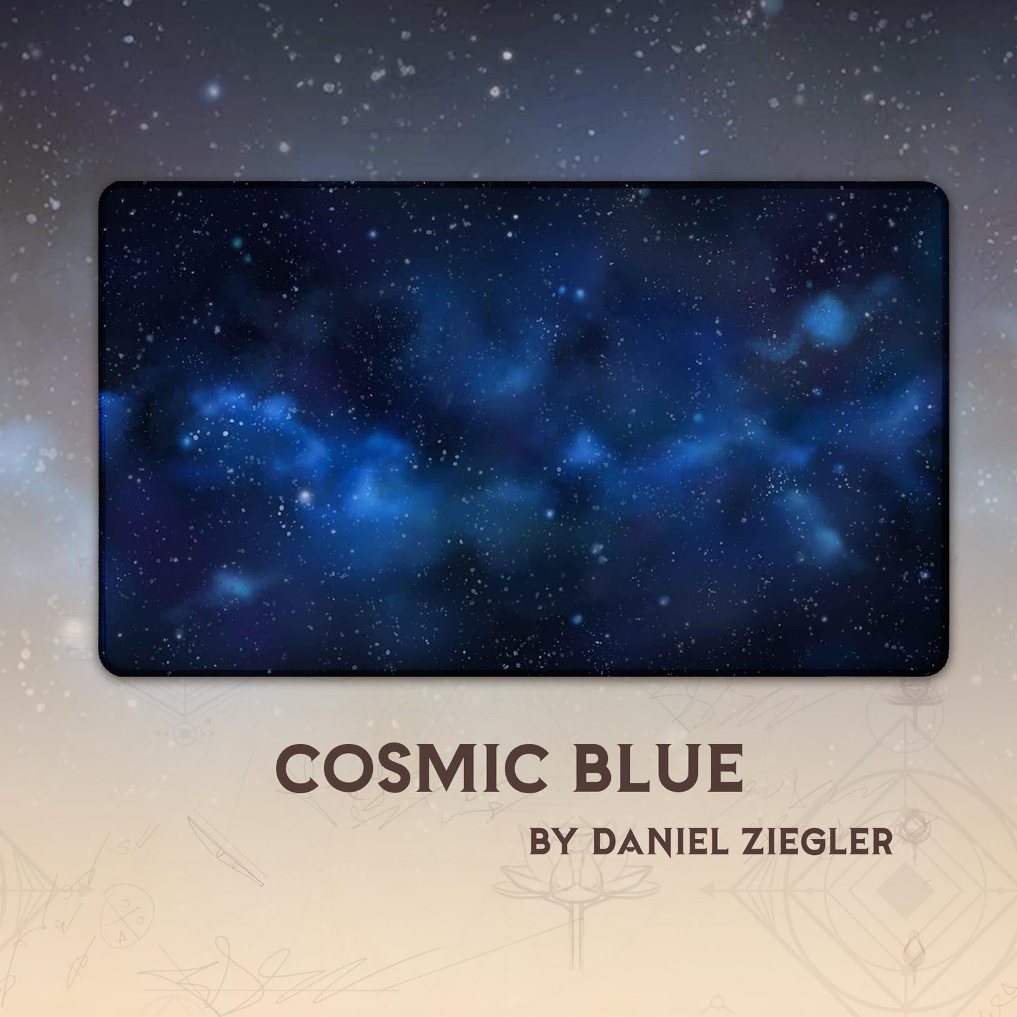 Paramint Cosmic Blue (Stitched) - Mtg Playmat - Compatible With Magic The Gathering Playmat - Play Mtg, Yugioh, Tcg - Original P