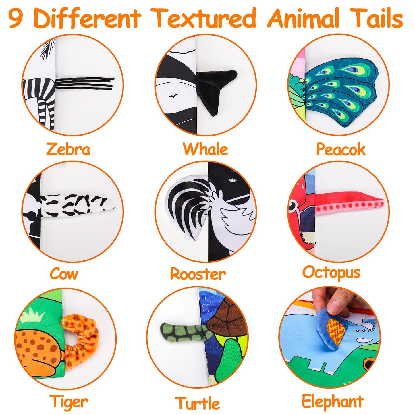 Baby Mirror Tummy Time Toys 0-3 3-6 Months With Crinkle Cloth Books Infant High Contrast Newborn Sensory Toy Baby 3 4 5 Month Black And White Toy For 0-6 7 8 9 Months Babies 6-12 Month Gifts