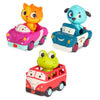 B. toys Mini Riders Cars & Animal Characters - Smart Car, Police Car, Van - Lights & Sounds - Multicolor - 12 Months+ - Model BX2314Z