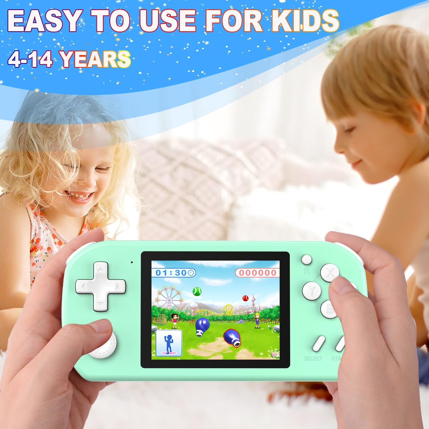 Great Boy Handheld Games for Kids with 218 Retro Video Game 3.0'' Color Screen Rechargeable Arcade Gaming Player,Birthday Xmas G