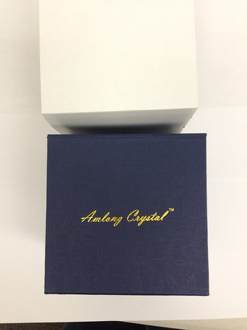 Amlong Crystal Hue Reflection Crystal Lotus Flower With Gift Box, Pink, 4 Inch