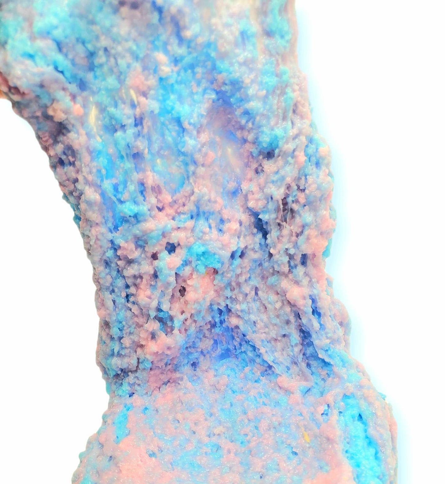 Cotton Candy Slushy Handmade Snow Fizz Crunchy Scented Slime 4oz - Hoshimi Slimes