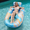 Sunrio Inflatable Pool Floats mature-themed Pool Lounger Float with 300LBS Weight Capacity Pool Chair Float with Cup Holder Headrest and Footrest for Swimming Pool Lake River Floating - Seahorse