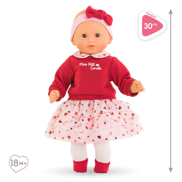Corolle My First Doll Baby Calin Margaux, 30 cm, Vinyl, Red, Model 9000100730, Ideal for Children 18 Months and Up