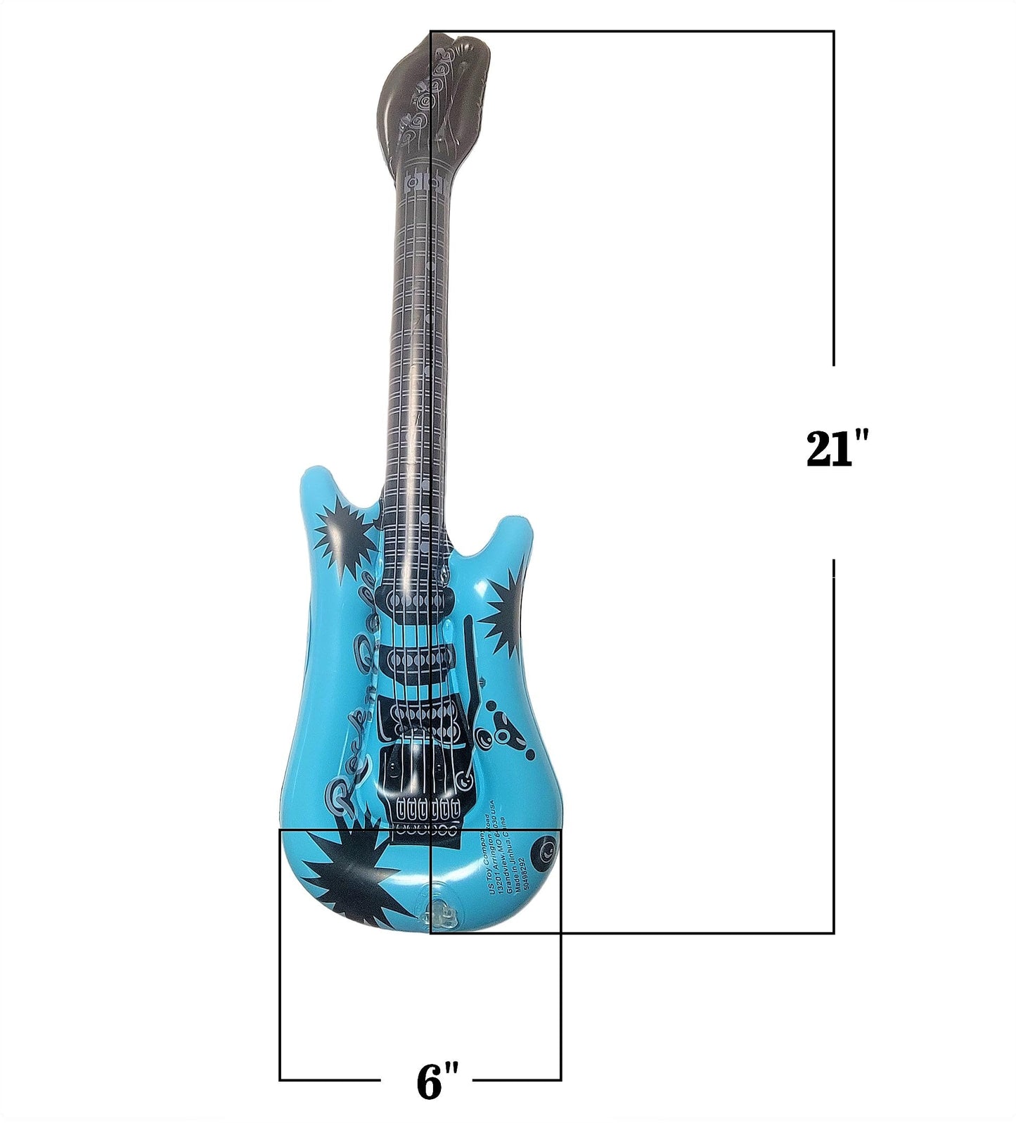 Zugar Land Rock Inflatable Mini Guitars (21 Inches) Vinyl. Perfect Party Favor, Dj Dance 80S Rocker (Mini Rock-N-Roll Pink & Blue (2 Pack))