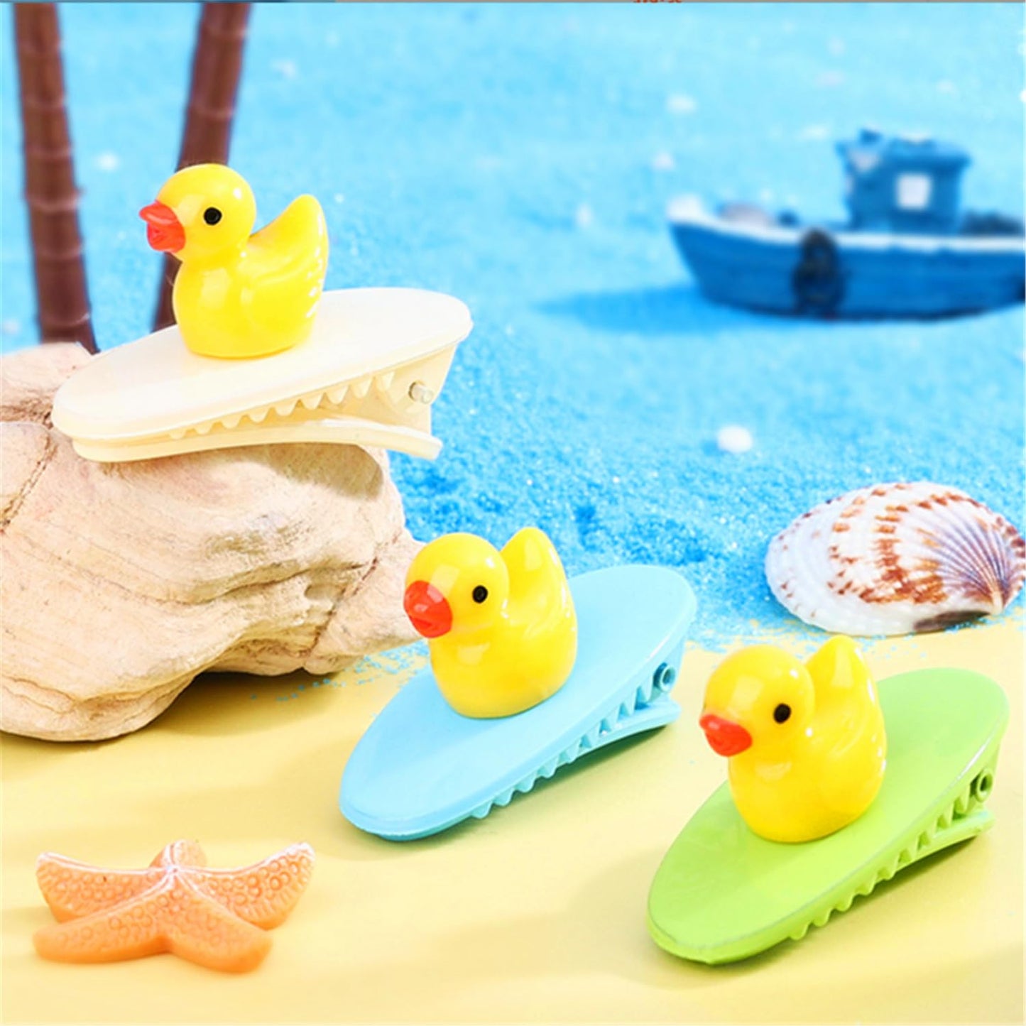 DZTIAN Yellow 130 Mini Resin Duck Garden Duck Class Activity Micro Landscape Decoration Ducklings Toy House Prank Christmas DIY
