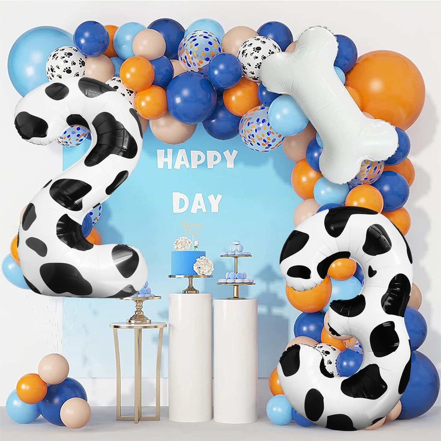 Lebery Cow Print Number Balloon 40 Inch Cow Print Number 3 Balloon Cowgirl Theme Number Balloon For 3Rd Birthday Party Cow Balloons Large Black White Number 3 Balloon For Farm Barn Party Supplies