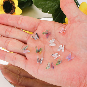 50Pcs Mini Butterflies For Crafts Dollhouse Miniatures Resin Mini Things Tiny Butterflies For Fairy Garden Dollhouse Micro Lands