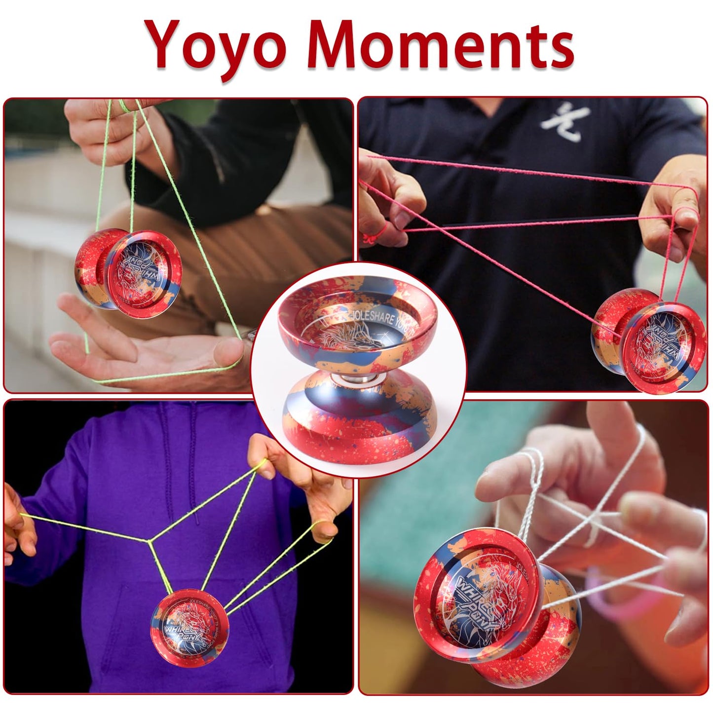 JOLESHARE Professional Unresponsive Yoyo for Adults, Metal Responsive Yoyo Suitable for Beginners, Intermediate, and Advanced Pl