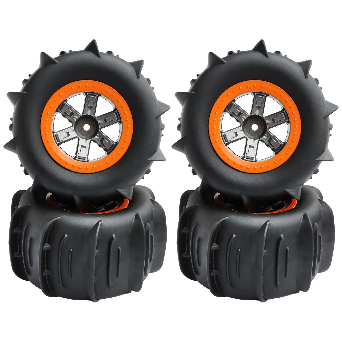 GDOOL RC Car Paddle Tires Wheels LG-ZJ02 25-ZJ02 920-ZJ02 for High Speed 9125 9155 9156 RC Cars S920 S921 104009 RC Trucks(4 PCS