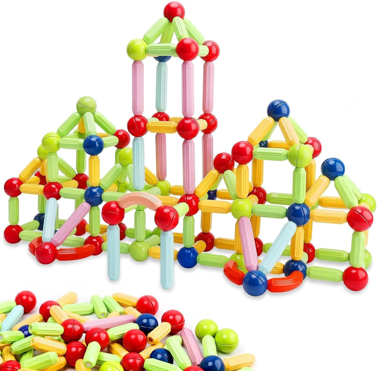 Sky Tech Magnetic Sticks Building Blocks For Kids Toys For Girls | Magnetic Toys For Boys Age 3+Year 4 5 6 7 8 10 12 14 Old Educ