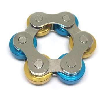 Fidget Roller Chain Toys with Metal and Silicone Rings - Stress Relief Perfect for ADHD, ADD, Anxiety in Office, School Stocking