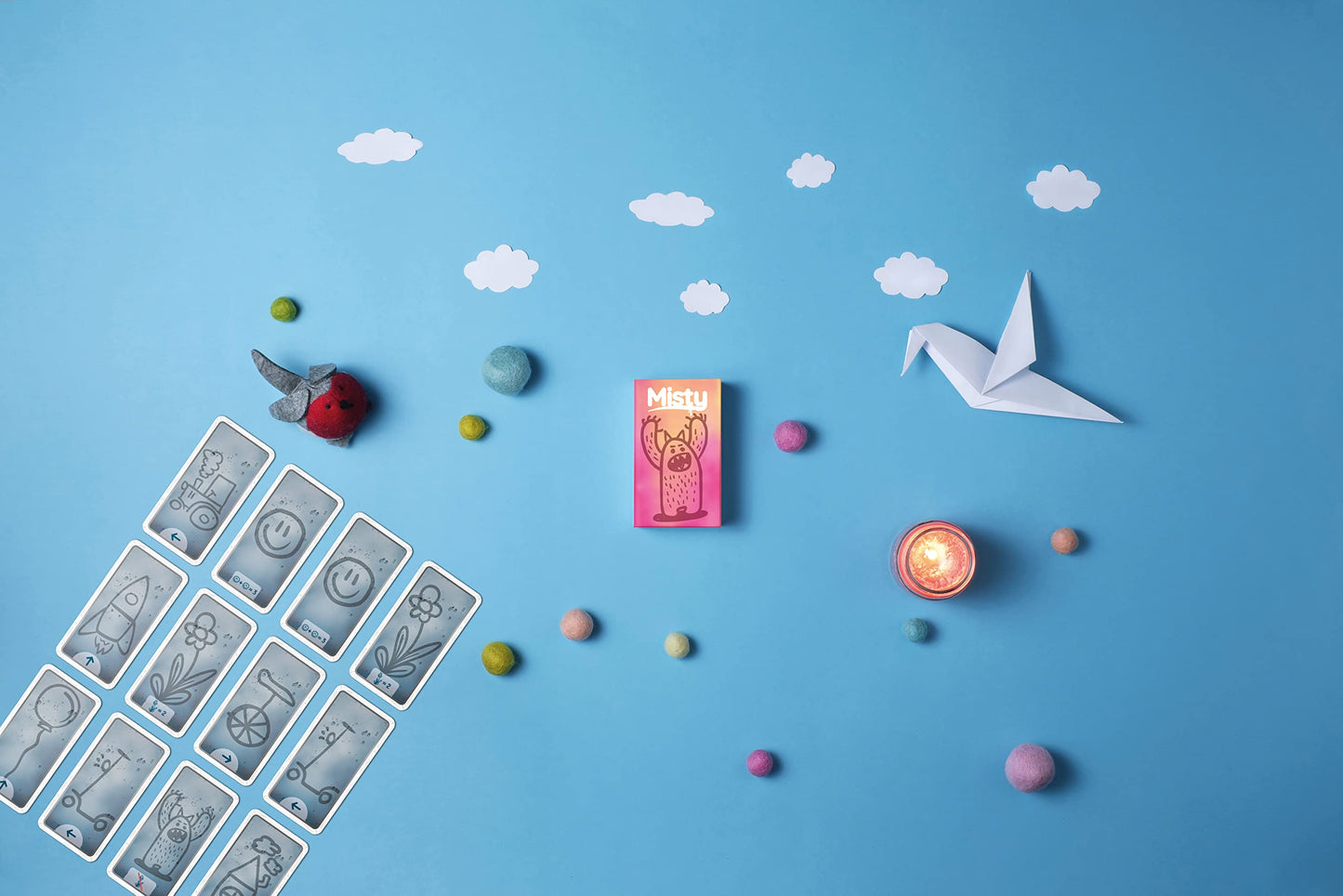 Helvetiq Misty Card Game - A Dreamy Journey Of Window Doodles And Strategy! Fun Family Game For Kids & Adults, Ages 6+, 1-4 Players, 15 Minute Playtime, Made By Helvetiq