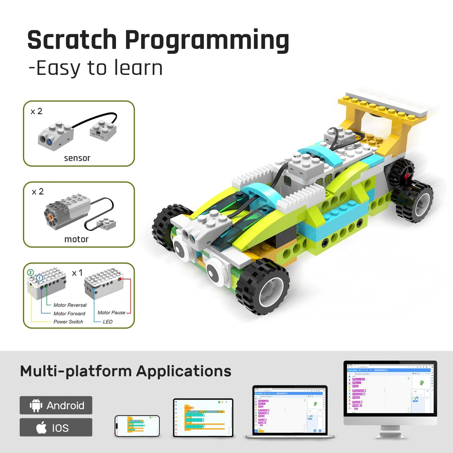 Coding Robot Kit for Kids Ages 6+, 200+ in 1 APP Control Dinosaur Robot Toy, Educational Scratch Program Robotic Kit with 47 Vid