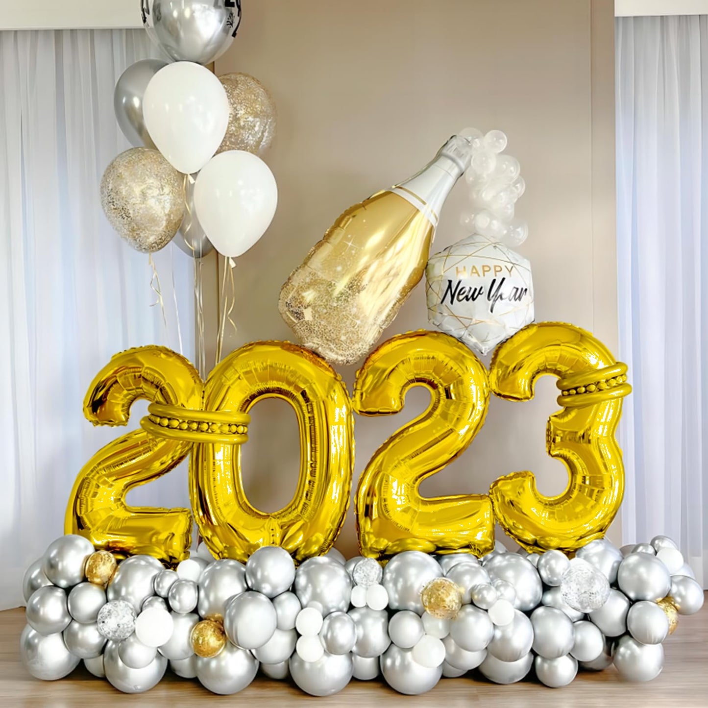 Beeyaky 40 Inch Gold Number Balloon, Helium Mylar Foil, Number 0 for Birthday & Anniversary Decorations