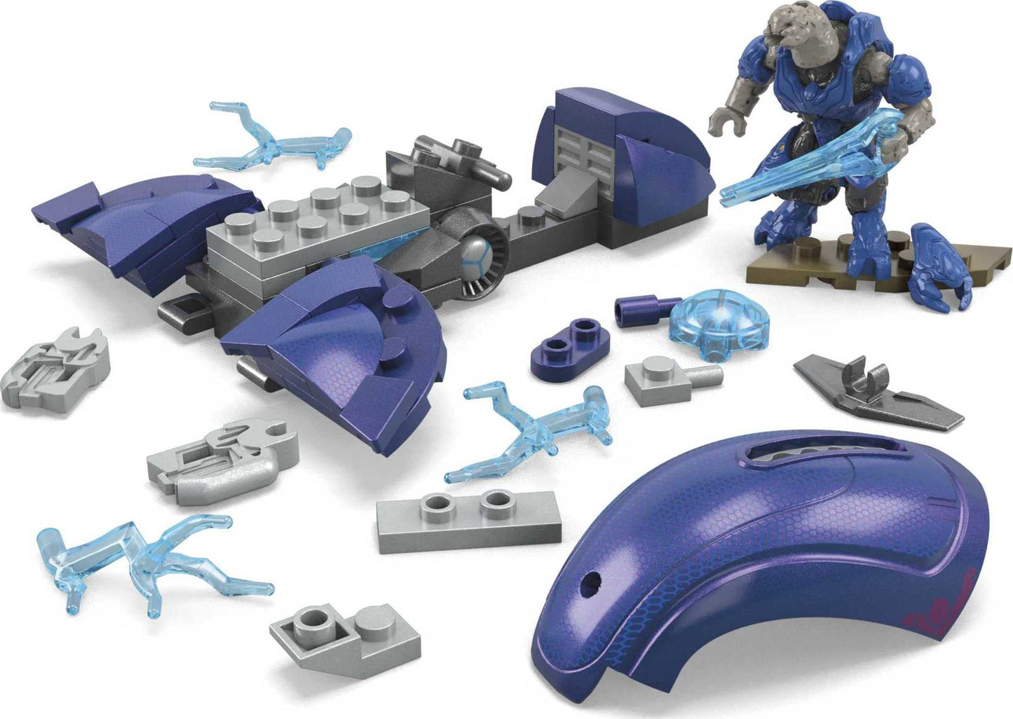 Mega Halo Toy Building Sets, Ghost Of Requiem With 135 Pieces, 4 Micro Action Figures And Accessories, For Collectors