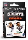 MasterPieces Playing Cards - Chicago Bears All-Time Greats Playing Cards - Officially Licensed Playing Card Deck for Adults, Kid