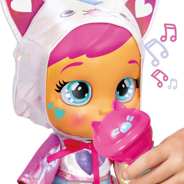 Cry Babies Stars Singing Daisy - 12 Singing Baby Doll | Plays 15+ Realistic Baby Sounds, Multicolor