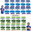 Wishery Accessories For Nerf Party Supplies - 20 Sets. Kids Birthday Favors Bulk Pack With Darts, Glasses, Masks, And Wristbands